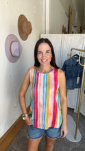 Load image into Gallery viewer, Rachel’s Striped Tank - Backwards Boutique 