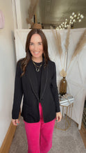 Load image into Gallery viewer, Liverpool Black Blazer With Chain Accent - Backwards Boutique 