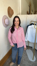 Load image into Gallery viewer, Dylan Striped Taylor Button Down - Backwards Boutique 