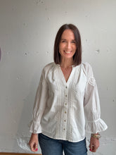 Load image into Gallery viewer, Liverpool Samantha’s 3 Quarter Blouse - Backwards Boutique 