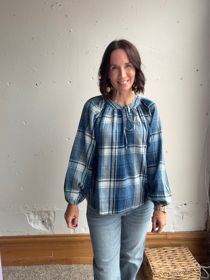 Miller Plaid Blouse - Backwards Boutique 