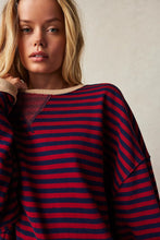 Load image into Gallery viewer, We The Free People Classic Striped Oversized Crew