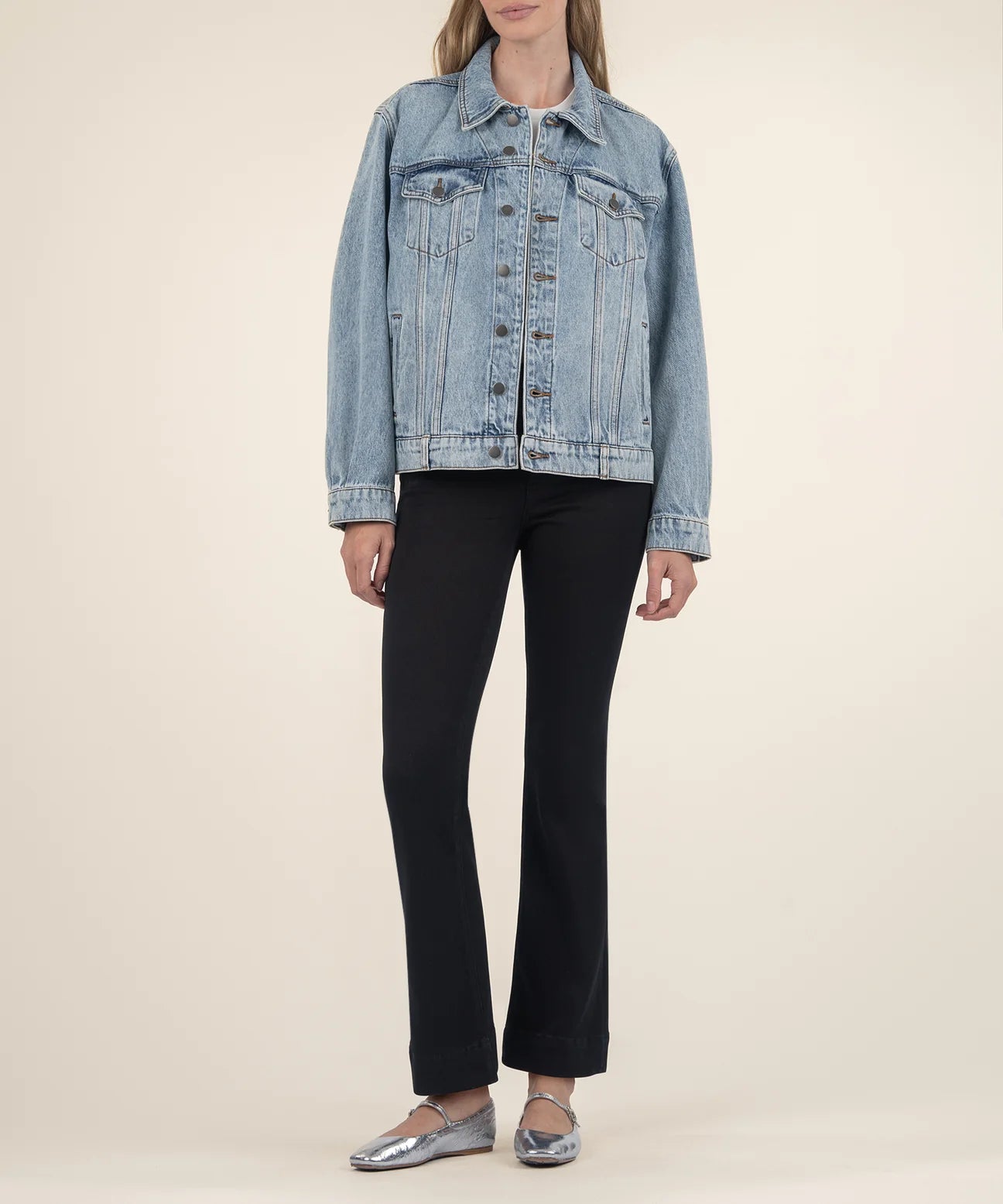 KUT From The Kloth Emmy Boyfriend Jean Jacket | Backwards Boutique