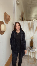 Load image into Gallery viewer, Liverpool Los Angeles Black Sweater Coat - Backwards Boutique 