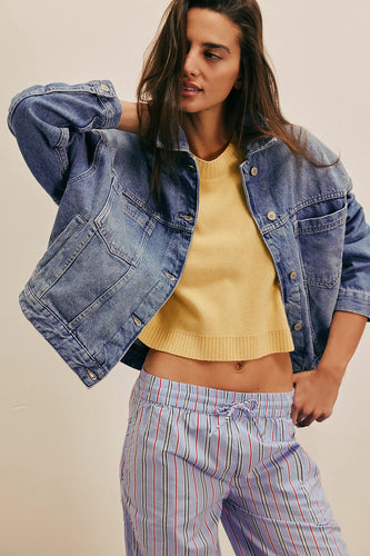 We The Free People Opal Swing Denim Jacket