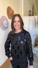 Load image into Gallery viewer, Samantha’s Sequins Sweater - Backwards Boutique 