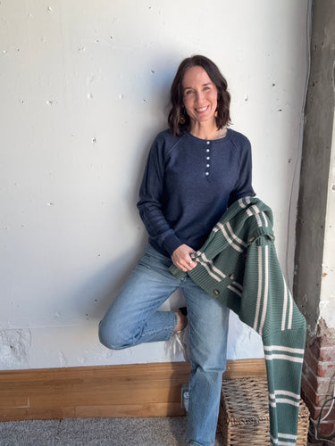 Z Supply Boyfriend Striped Cardigan