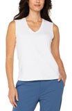 Liverpool SleevelessV Neck Knit Top