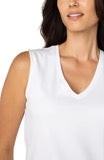 Liverpool SleevelessV Neck Knit Top