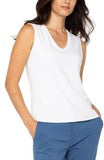 Liverpool SleevelessV Neck Knit Top