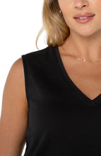 Load image into Gallery viewer, Liverpool SleevelessV Neck Knit Top
