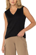 Load image into Gallery viewer, Liverpool SleevelessV Neck Knit Top