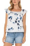 Liverpool Short Sleeve Square Neck Blouse