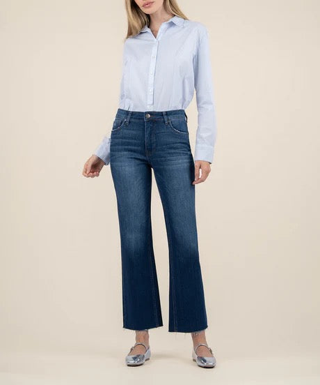 KUT From The Kloth Kelsey High Rise Fab Ab Flare Ankle Jeans