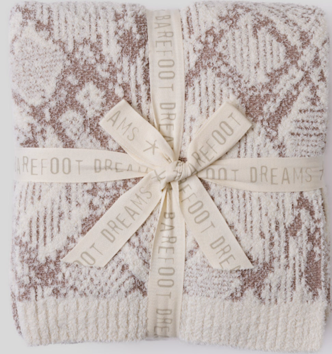 Barefoot Dreams CozyChic Cotton Graphic Texture Throw