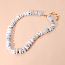 Load image into Gallery viewer, Mary’s Marbled Round Beaded Necklace - Backwards Boutique 