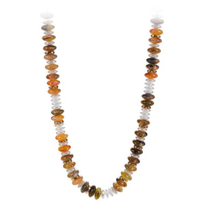 Mary’s Marbled Round Beaded Necklace - Backwards Boutique 