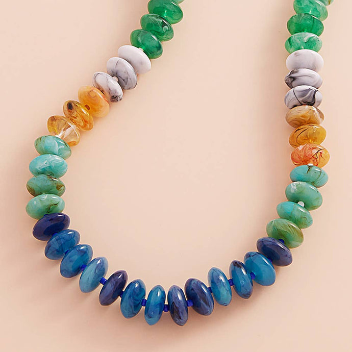 Heidi’s Ombre Beaded Necklace - Backwards Boutique 