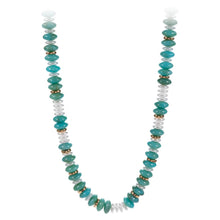 Load image into Gallery viewer, Mary’s Marbled Round Beaded Necklace - Backwards Boutique 