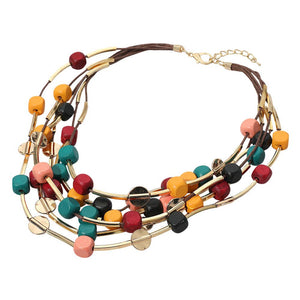 Stacey’s Beaded Layered Statement Necklace