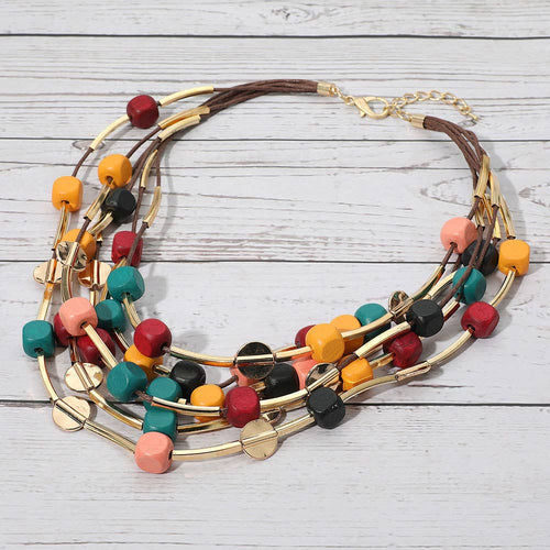 Stacey’s Beaded Layered Statement Necklace