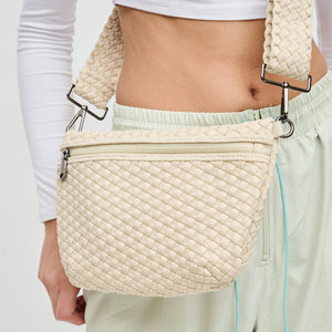 Woven Neoprene Crossbody Belt Bag - Backwards Boutique 