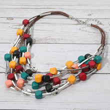 Load image into Gallery viewer, Stacey’s Beaded Layered Statement Necklace