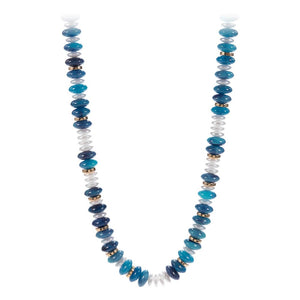 Mary’s Marbled Round Beaded Necklace - Backwards Boutique 