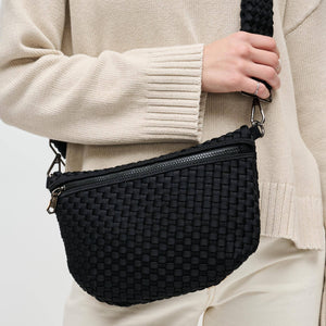 Woven Neoprene Crossbody Belt Bag - Backwards Boutique 