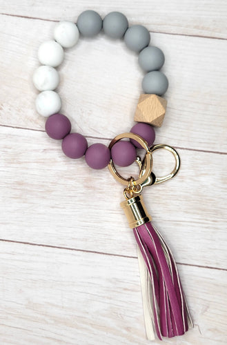 Plum Silicone Wristlet
