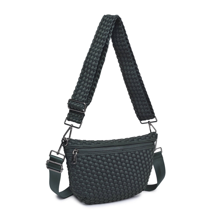 Woven Neoprene Crossbody Belt Bag - Backwards Boutique 