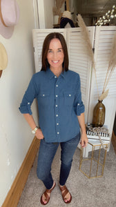 Cindy’s Button Up Ranch Shirt - Backwards Boutique 