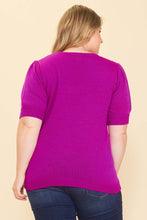 Load image into Gallery viewer, Plus Eleanor’s Short Sleeve Sweater - Backwards Boutique 