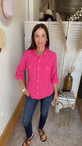 Cindy’s Button Up Ranch Shirt - Backwards Boutique 