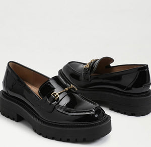 Sam Edelman Laurs Black Patent Loafers - Backwards Boutique 