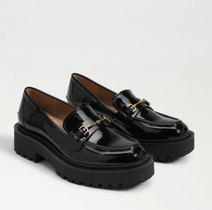 Sam Edelman Laurs Black Patent Loafers - Backwards Boutique 
