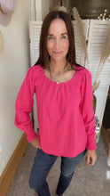 Load image into Gallery viewer, Ashley’s Smock Sleeve Blouse - Backwards Boutique 