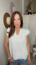 Load image into Gallery viewer, Kristen&#39;s White Blouse - Backwards Boutique 