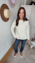 Load image into Gallery viewer, Brooklyn’s Cable Knit Ivory Sweater - Backwards Boutique 