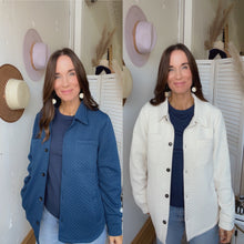 Load image into Gallery viewer, Jenna&#39;s Quilted Button Down - Backwards Boutique 