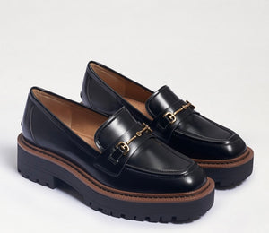 Sam Edelman Laurs Shiny Black Loafers - Backwards Boutique 