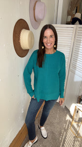 Kelly's Waffle Pullover - Backwards Boutique 