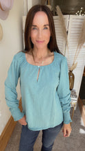 Load image into Gallery viewer, Ashley’s Smock Sleeve Blouse - Backwards Boutique 
