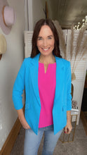 Load image into Gallery viewer, Molly’s Blue Blazer - Backwards Boutique 