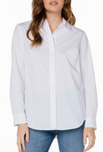 Load image into Gallery viewer, Liverpool Hidden Placket White Button Down - Backwards Boutique 