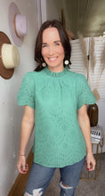 Load image into Gallery viewer, Jody&#39;s Eyelet Top - Backwards Boutique 