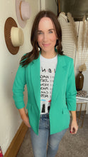 Load image into Gallery viewer, Lindsay&#39;s Kelly Green Blazer - Backwards Boutique 