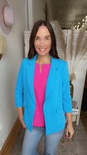 Load image into Gallery viewer, Molly’s Blue Blazer - Backwards Boutique 