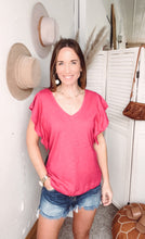 Load image into Gallery viewer, Liverpool Flutter Sleeve Knit Top - Backwards Boutique 