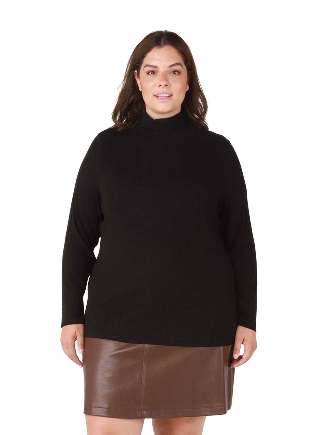 Plus Dex Rib Knit Turtleneck | Backwards Boutique